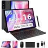 SOLVYXEN 3K Tablet 13.3 pollici con Android 16, 36GB RAM+512GB ROM (Estensione 2TB), 4G Lte/5G WiFi, 2944 * 1840, 11580mAh, G99 2.2GHz, 13MP+8MP, Tablet in offerta con Tastiera/GPS/4 Speakers (Nero)