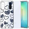 Choeeu ChoosEU Trasparente Cover per Samsung Galaxy A56 5G con Fiori, Cuore | Sottile TPU Silicone Trasparente Custodia, Disegni Colorate Fiore Fiori Motivo, per Ragazza, Antiurto Protettiva Morbido Case
