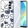 Choeeu ChoosEU Trasparente Cover per Samsung Galaxy S25 con Fiori, Cuore | Sottile TPU Silicone Trasparente Custodia, Disegni Colorate Fiore Fiori Motivo, per Ragazza, Antiurto Protettiva Morbido Case