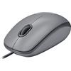 Logitech M110 Mouse USB cablato, pulsanti silenziosi, design confortevole per l'uso a grandezza naturale, PC/Mac/Laptop ambidestro - Grigio