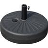 Easycomfort Base per Ombrellone da Giardino con Palo Centrale Φ3.8cm e 4.8cm, HDPE Nero