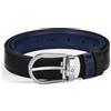 MONTBLANC | PELLETTERIA CINTURA IN PELLE REVERSIBILE, NERO & BLU 198586