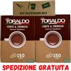 Caffè Toraldo 300 Cialde Toraldo Caffe' Forte&Crem.+150 PEZZI KIT ACCESSORI CAFFE'
