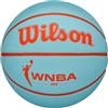 Wilson Pallone da Basket WNBA DRV, Con Canali di Precisione e Rivestimento ad Alte Prestazioni, Con Stabilità Aerea Superiore, Classico Design WNBA, Colore: Acqua/Arancione, Taglia: 6