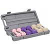 HOMCOM Set di Manubri Palestra 2x0.5/1/1.5kg Valigetta | Manubri da 6 kg Totali, Impugnatura Antiscivolo, Allenamento Fitness Casa