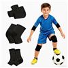 lomdung Parastinchi Calcio Bambino, Parastinchi + Gomitiere + Cavigliere (3 Paia) | Traspirante e Confortevole, per Pallavolo, Danza, Lotta, Basket e Ciclismo (Taglia S, Peso: 25-35 kg)