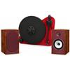 Pro-Ject + Triangle VT-E BT rosso + BR03 Connect bordeaux (lot de 2)