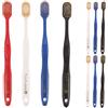 POPETPOP Spazzolino da Denti in Bamboo Carbone Giapponese 10 Pezzi Set per Igiene Orale Testina Piccola Extra Morbida e Impugnatura Antiscivolo per Bagno Colore Casuale Stili multipli