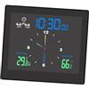 Ieron Orologio da Doccia Impermeabile IP65 Orologio Digitale da Bagno Impermeabile con termometro e igrometro e Timer da Cucina Supporto con Foro per Appendere a Ventosa