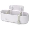 Joseph Joseph Duo Mensola Doccia senza Foratura, Porta Shampoo Bagnoschiuma Spugne da Doccia da Appendere, Portaoggetti Bagno, Bianco
