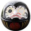 KESOTO Piccola Bambola Daruma in Ceramica, Statuetta Giapponese in Miniatura, buona Fortuna, Auguri, Scultura Artistica, Decorazione Dharma per Bar e caffè, Nero