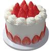 Fituenly Modello di Torta Artificiale 6 Pollici, Torta di Compleanno Finta Realistica, Torta alla Crema di Fragole, Simulazione di Dessert, Vetrina, Decorazione Artificiale per Casa