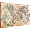 Wallazz Quadri Moderni Soggiorno Mondo, Mappamondo, Cartina Geografica - 100% Made in Italy - Stampa HD su Tela Canvas - Quadro Camera da Letto - Qualità Artigianale - 60x120cm