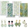 OLYCRAFT 24pz 4 stile Carta Da Trasferimento In Argilla con Fiori di Campo Carta Da Trasferimento per Fogli di Argilla Polimerica con Prato Verde per Orecchini Gioielli In Argille