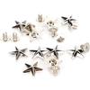 Qcwwy 50 Set Borchie a Stella Rivetti a Stella Vite, Rivetto a Forma di Stella Artigianato Bottone a Bottone Rivetto in Lega di Zinco per Abbigliamento Artigianale in Pelle Borse Cinture Scarpe Accessori