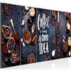 Runa Art Quadro Caffè Cucina Stampa D'Arte Tela Non Tessuta Decorazione Murale Soggiorno Camera Da Letto 041856a