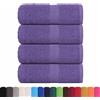 vidaXL Asciugamani FROGN 4 pz Viola 30x30 cm 360 g/m²