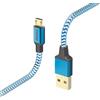 Hama Reflective USB Kabel USB 2.0 1,5 m USB A Micro-USB B Blau
