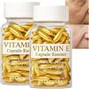 JASUBAI Capsule di siero alla vitamina E per il viso, 60 capsule softgel, siero anti-età per la notte, viso levigante, idratante e idratante, essence vitaminica per la correzione delle macchie scure (2PCS)
