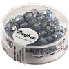 Rayher Perline Trasparenti, 6 Mm Ø, Grigio Blu, Scatolina 50 Pz, 14201566
