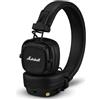 Marshall Major V Cuffie Wireless Bluetooth, 100 ore di riproduzione - nero | Oltre 100 ore di riproduzione, microfono per chiamate, design leggero e pieghevole per i viaggi, cavo audio rimovibile