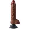 KING COCK - DILDO VIBRADOR CON TESTÍCULOS 25.5 CM COLOR MARRÓN