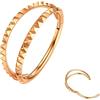 BodyBonita Triplo/Doppio Piercing Naso Anello - 316L Acciaio Chirurgico Septum Piercing Clicker 16G/18G/20G Cz Conch Jewellery Cartilagine Nostril Orecchino Helix Rook Trago Oro/Nero/Argento/Oro Rosa