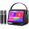 Ankuka Macchina per karaoke, display e schermo integrati, supporta Wi-Fi, Bluetooth, USB e schede TF, dispositivo karaoke portatile per feste in casa e feste di famiglia