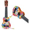 CXINLky Ukulele fai da te Diamond Art Painting Ukulele creativo con plettro per principianti 08 fiori
