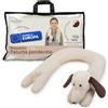 SENSONIS Peluche Ponderato 2kg Bassotto, Cane Peluche Calmante, Anti Ansia | Peluche Zavorrato per Adulti e Bambini, Peso Regolabile fino a 2 kg, Pupazzo Cane, 2x Cuscino Termico Noccioli Ciliegia