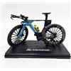 Generic Modellino di bicicletta da triathlon TT in lega con base di presentazione rimovibile, sterzabile con trasmissione a catena, decorazione da tavolo, regalo per gli amanti del ciclismo, blu