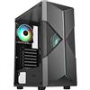Itek SPACIRC XO - Case PC Gaming Middle Tower ATX, 2 Ventole da 12 cm ARGB in dotazione, 2xUSB3.2 - frontale ABS e traforato, pannello laterale in vetro temperato, nero