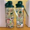 Starbucks Singapore Local Designer Water Bottle Set di 2 621 ml 21 oz nuove...