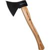 HÖGERT TECHNIK Ascia multiuso 1000 g con manico in legno di noce americano, per spaccare e tagliare, lama temprata 47-55 HRC, fissaggio con cuneo, DIN 5131