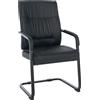 CLP Sedia per visitatori CLP modello XL Anubis, con braccioli, nera/nera