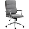 CLP Sedia da ufficio CLP Cleveland I: rivestimento in vera pelle, ecopelle o tessuto | Colore: grigio | Materiale: tessuto