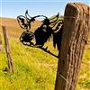 HhBdy 280 x 290mmSpina per Albero in Metallo Ruggine Nera Ruggine Decorativa Della Mucca Animale in Metallo Sagoma Arrugginita può Essere Utilizzata per il Giardino la Decorazione Della Fattoria (Mucca)