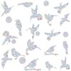 TRLREQ 48 adesivi per finestre a prisma per gli attacchi degli uccelli, adesivi anti-collisione, impediscono agli uccelli di volare nelle finestre, stile cerchio colibrì