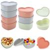 SMYJDMM Piccole lattine con coperchio, in plastica, set da 8 contenitori per congelatore, piccoli contenitori per congelatori per snack, salse, condimenti, cereali, riso