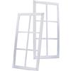 Spetebo Set di 2 cornici decorative in legno da 60 cm, bianco shabby con cornice in legno da appendere e decorare, cornice vintage per finestra, casa di campagna, 2 pezzi