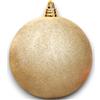 Generico Palla Gigante di Natale Glitterata Disponibile in 4 Colori Argento, Rosso, Oro, Bianco e 4 Dimensioni - Decorazione Natalizia Elegante e Versatile per Albero e Ambienti (1, Oro, 25 Cm)