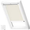 VELUX Tenda Oscurante Solare (DSL), Telaio Bianco, MK04, Beige Chiaro | A energia solare, telecomando, regolazione fluida