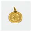 Ciondolo zodiacale in oro giallo 18 kt "Pesci" E.137
