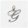 Ciondolo iniziale "G" in oro bianco 18 kt E.2302