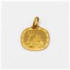 Ciondolo zodiacale in oro giallo 18 kt "Acquario" E.215