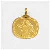 Ciondolo zodiacale in oro giallo 18 kt "Vergine" E.971