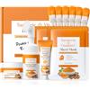 BeauBase Kit Skin Care Viso Curcuma e Vitamina C 5in1 | Set Regalo Donna | Anti-Macchie e Illuminante | Routine Bellezza: Detergente, Dischetti e Maschere Viso