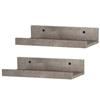 AKTIVE Max Home Set di 2 mensole da parete, 25 cm, peso massimo supportato 4 kg, effetto cemento, per quadri, decorazione, soggiorno, sala da pranzo, cucina, bagno (18487)