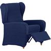 Eysa Aquiles Copripoltrona Elastico Relax, Poliestere-Cotone, Blu, 37x29x5 cm