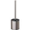 Relaxdays Portascopino Relaxdays in metallo, HxLxP: 36,5x10x10 cm, scopino in plastica, design moderno, argento/nero